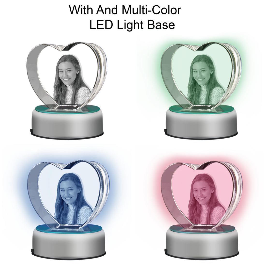 3D Crystal Heart-Small (Upload Your Picture)