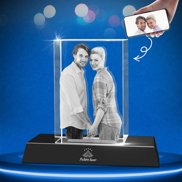 3D Crystal Photo Cube for 1-4 Portrait (Large)
