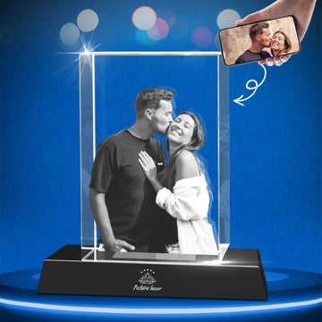 3D Crystal Photo Cube for 1-6 Portrait (X-Large)