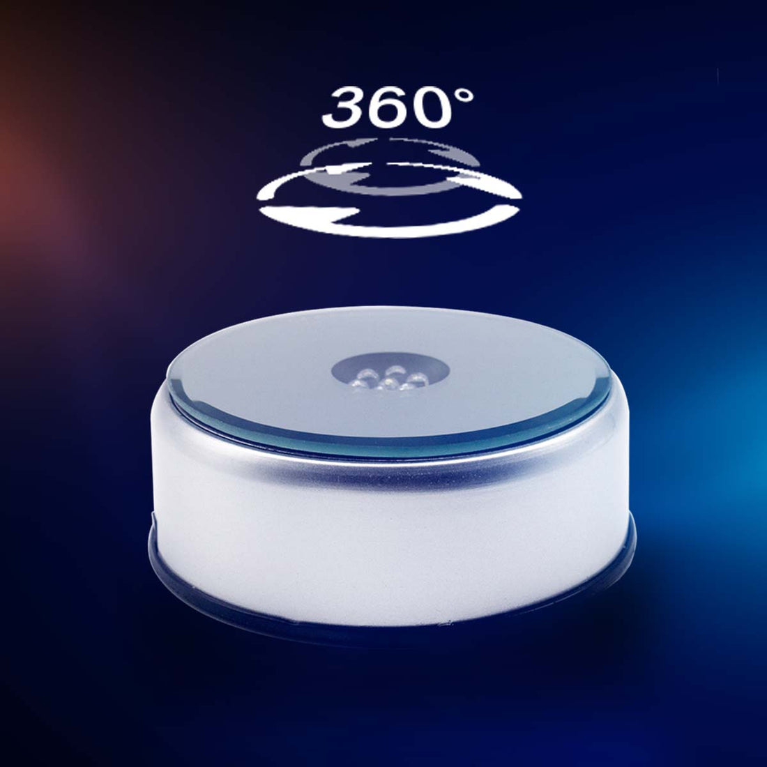 Led Rotating Light Display Base for Crystals Art
