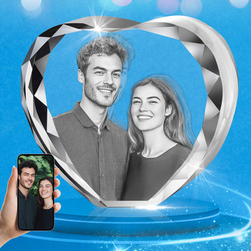 3D Crystal Picture Heart for 1-5 Portrait (Large)