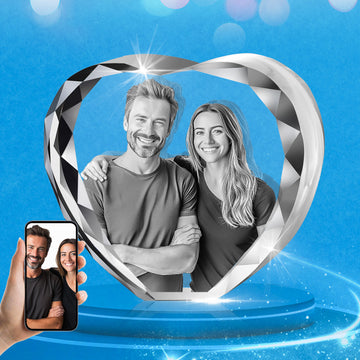 3D Crystal Picture Heart for 1-4 Portrait (Medium)