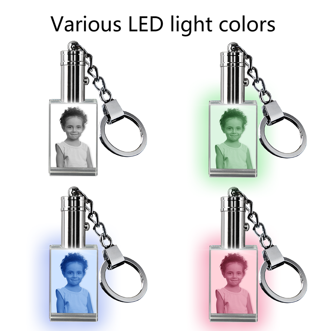 2D Custom Crystal Keychain-Rectangle(upgraded) | Picturelaser【Upload Your Picture】