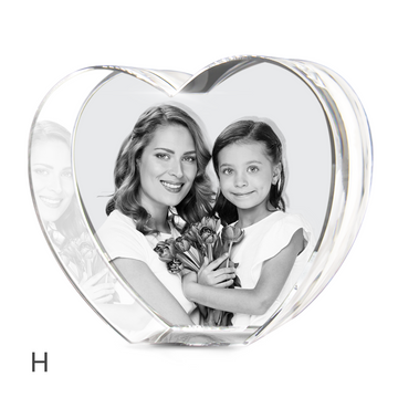 3D Crystal Heart-Medium (Upload Your Picture)