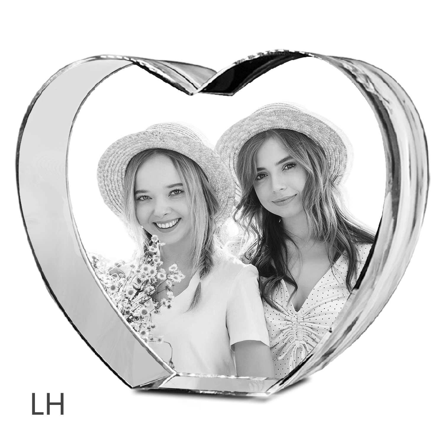 3D Crystal Heart-Large (Upload Your Picture)