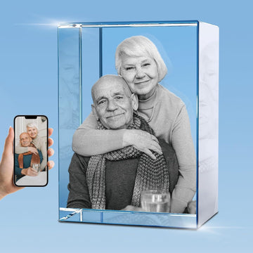 Personalized 3D Crystal Photo, Picture Cube Idea Gift With Your Own Photo - Small Portrait (UPC:717351301396)
