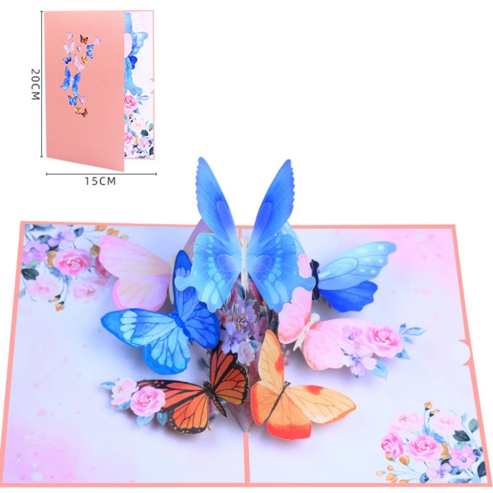 Butterfly Flower 3D Greeting Card